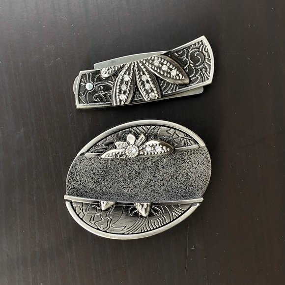 Belt buckle removable cowboy silver men - Picture 5 of 8